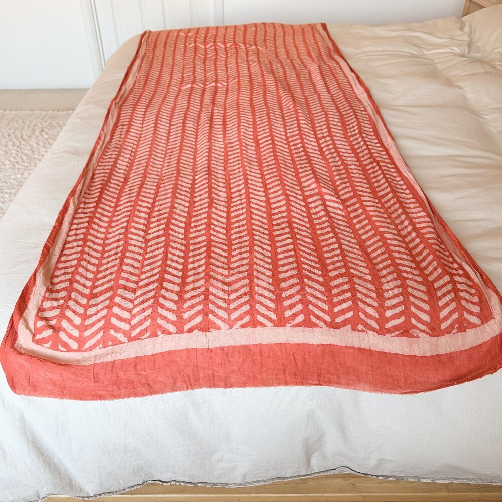 Block Shop Textiles Herringbone Patterned Scarf - image 4